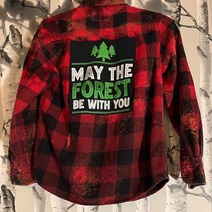 Children’s L Spot Bleached Flannel by HoneyDipt